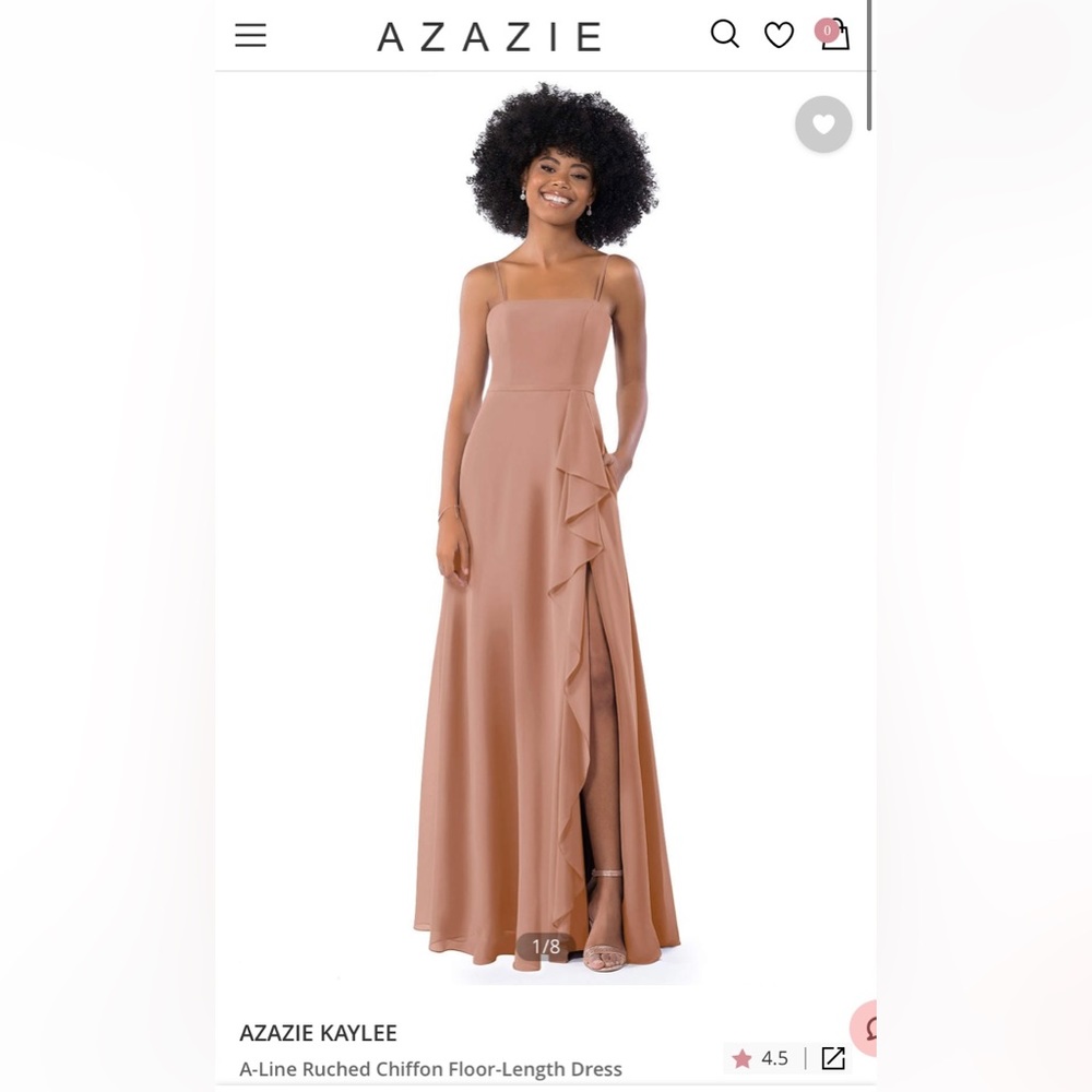 Azazie Kaylee Taupe Bridesmaids Dress (custom sizing, ~size 4)